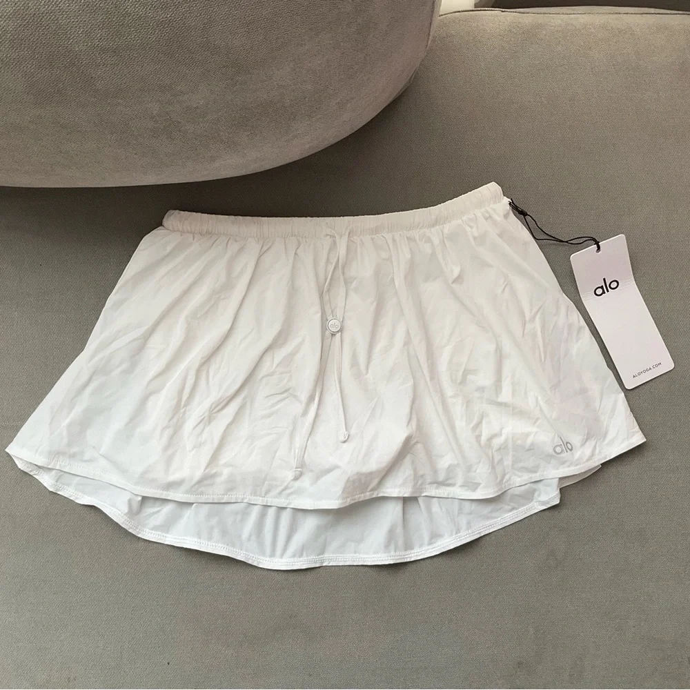 Alo Yoga Breezy Tennis Skirt White XS